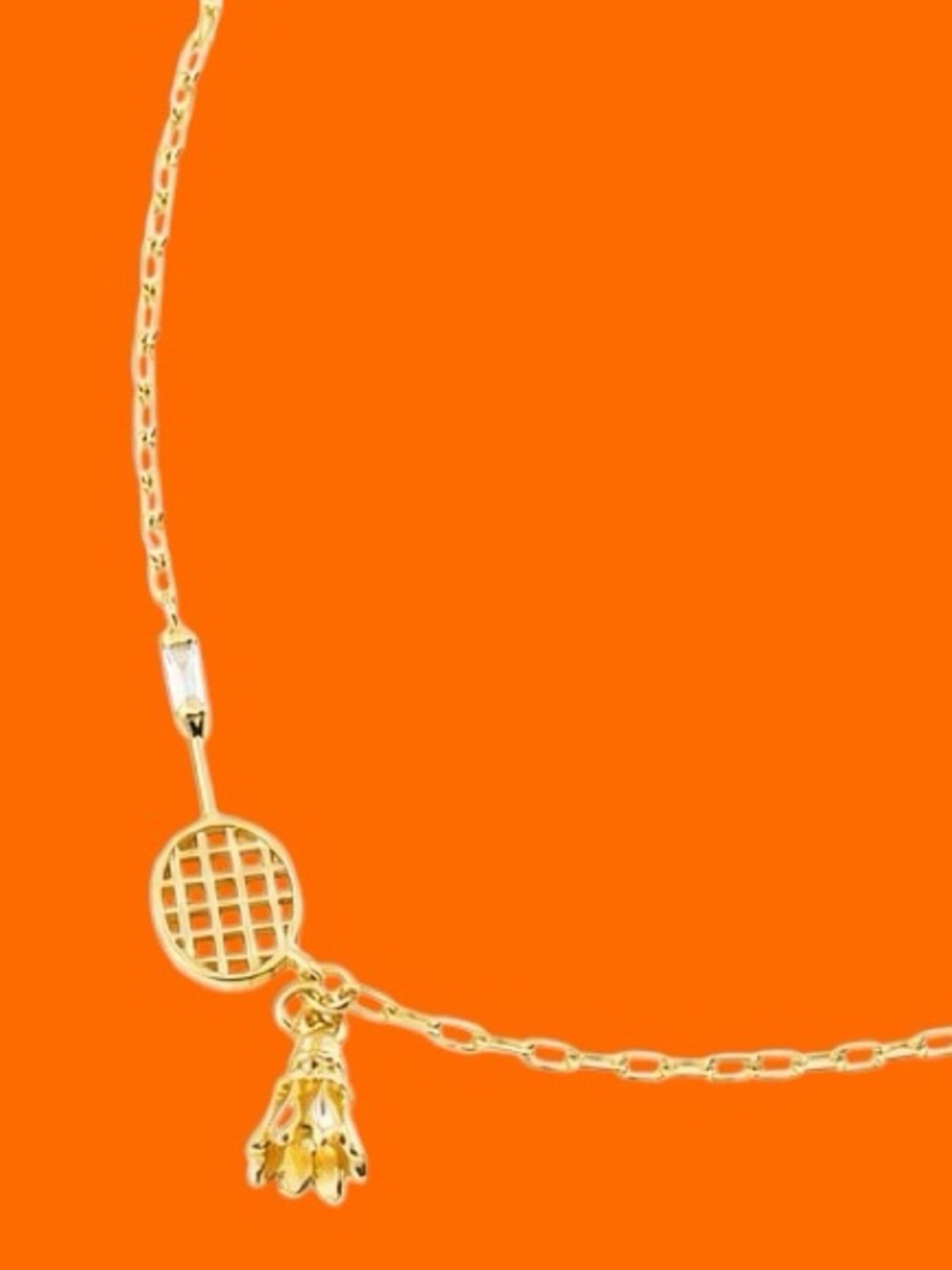 Anthropologie Gold Badminton Racket Charm Necklace NWT 
🎾✨ - Picture 3 of 13